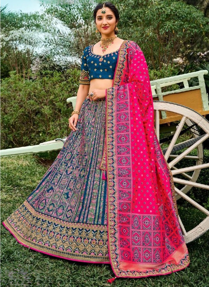 Gorgeous Banarasi Silk Lehenga Choli With Decent Work And Weaving