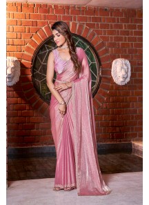 Embellished Beads and Stones Pure Chiffon Sarees