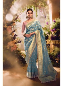 Amazing Embroidered Silk Designer Saree