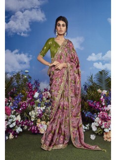 Attractive Cutdana Work ORGANIC SILK Bollywood Sar