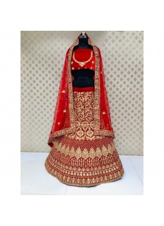 Bridal Lehenga Choli In Traditional Colour Combination