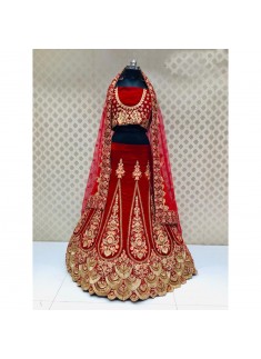 Bridal Lehenga Choli In Traditional Colour Combination