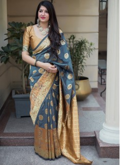 Decent Look Party Wear Banarasi Silk saree