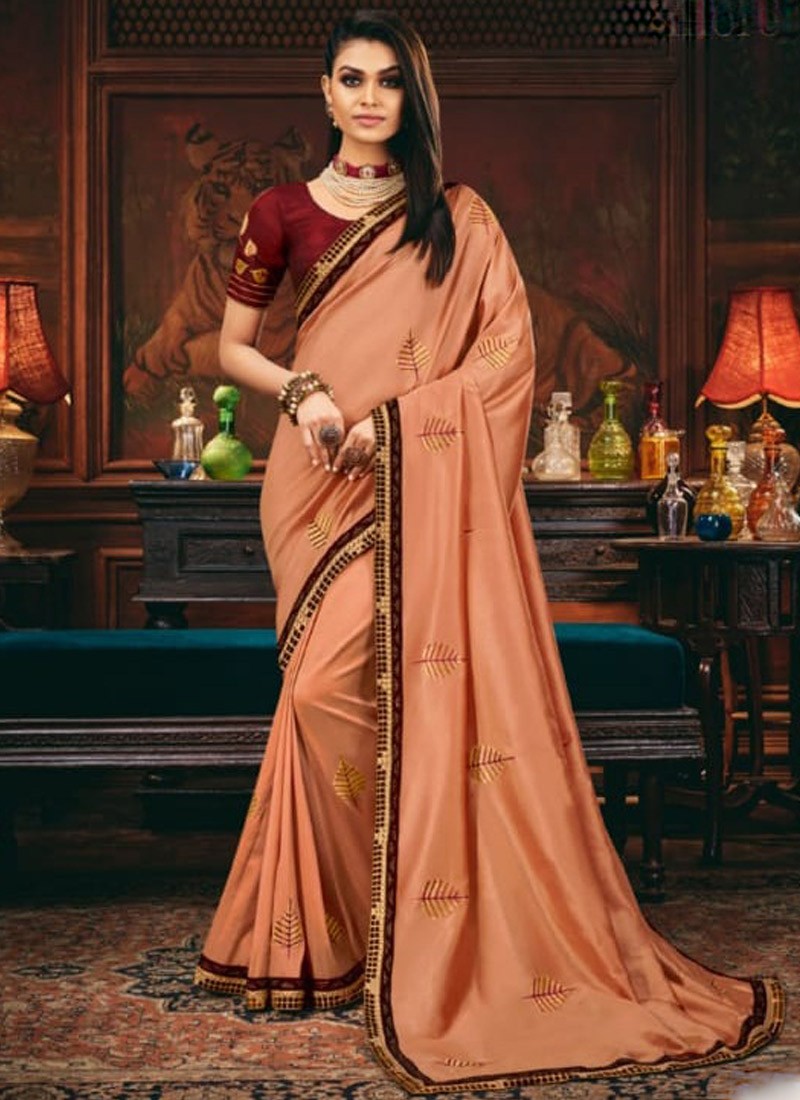 heavy look party wear saree