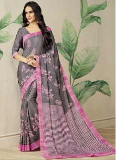 Exclusive Cotton Silk Printed Saree