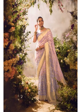 Remarkable Embroidered Silk Designer Saree