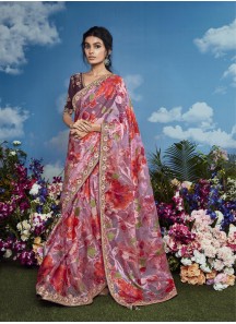 Remarkable FANCY BORDER NET ORGENZA Bollywood Saree