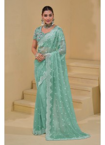 This Designer Saree  Contemporary Draping With A Modern Twist, Featuring A Flowing Hand-Embroidered Sequins And Beads In A Geometric Pattern, With A Touch Of Subtle Glitter