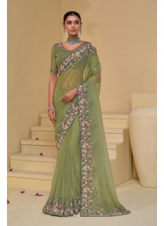 This Designer Saree  Contemporary Draping With A Modern Twist, Featuring A Flowing Hand-Embroidered Sequins And Beads In A Geometric Pattern, With A Touch Of Subtle Glitter