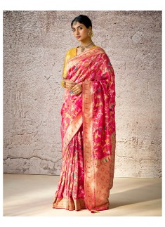 wedding silk saree with heavy blouse