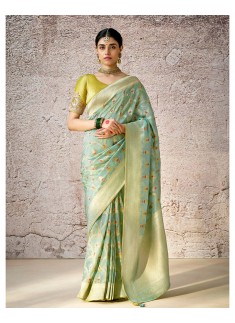 Wedding silk saree with heavy blouse