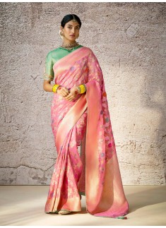 Wedding Silk Saree With Heavy Blouse