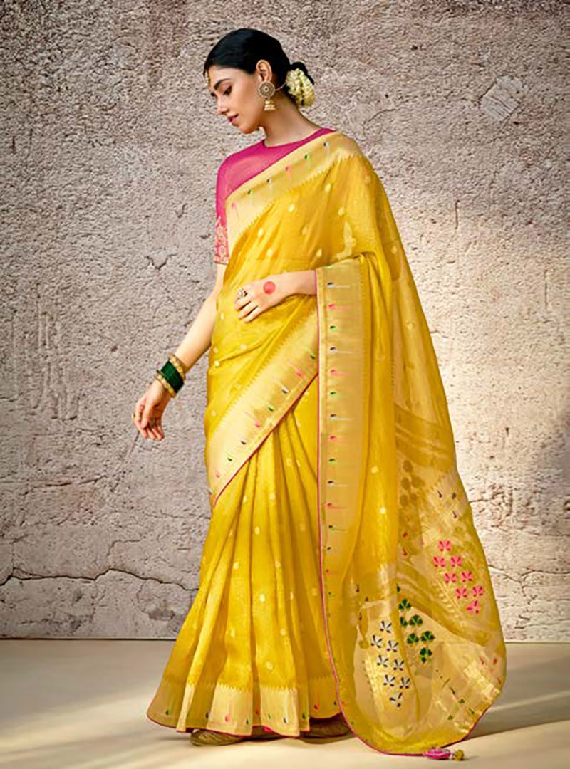 Wedding Silk Saree With Heavy Blouse