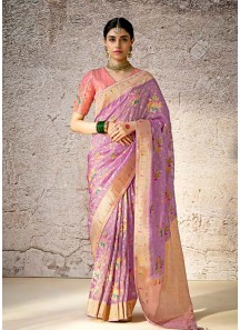 Wedding Silk Saree With Heavy Blouse