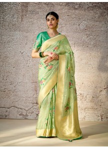 Wedding Silk Saree With Heavy Blouse