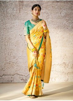 Wedding Silk Saree With Heavy Blouse